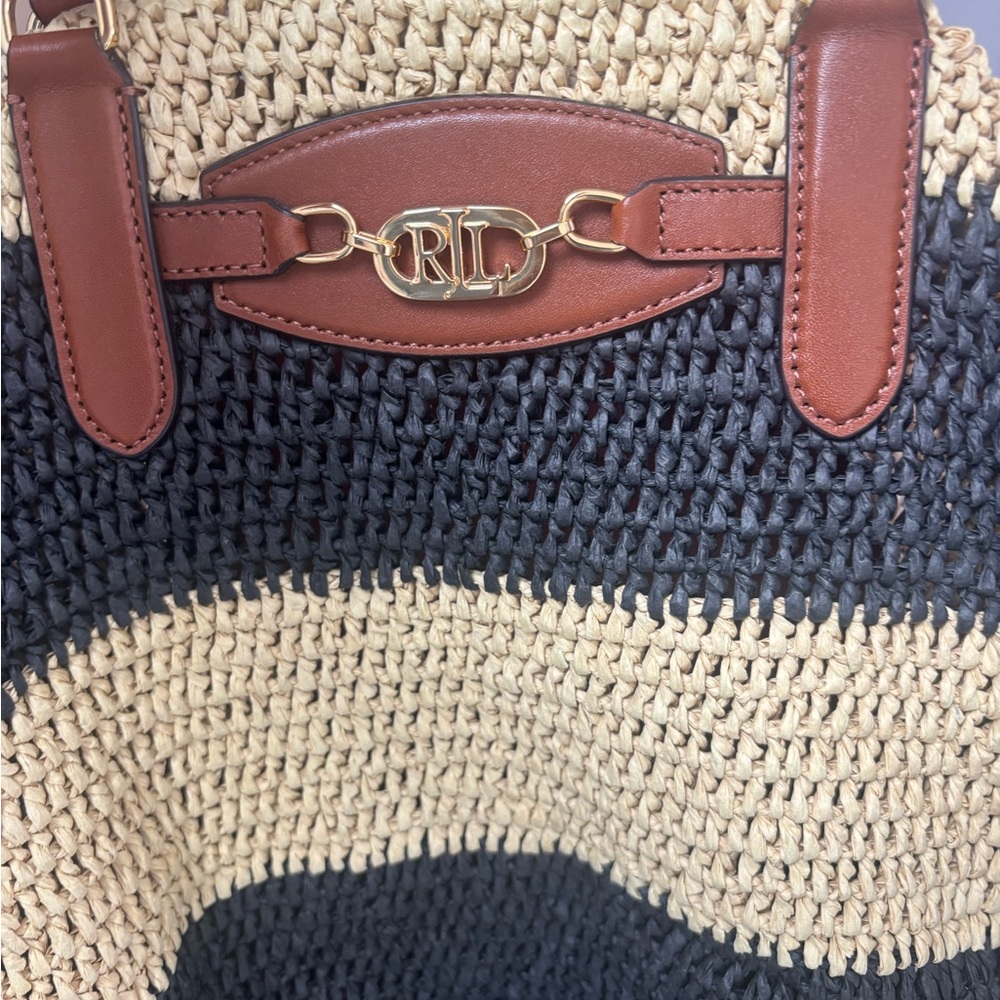 Ralph Lauren Black and Tan Shoulder Bag - Picture 3 of 3